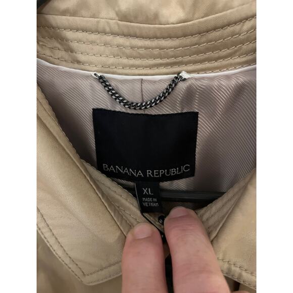 Banana Republic NWT Water Resistant Cape Style Trench Coat XL - Picture 4 of 7